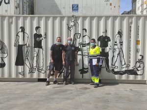 Los contenedores de Zarca acogen el arte de Clara Nubiola en el festival NYS Polígon Art 1