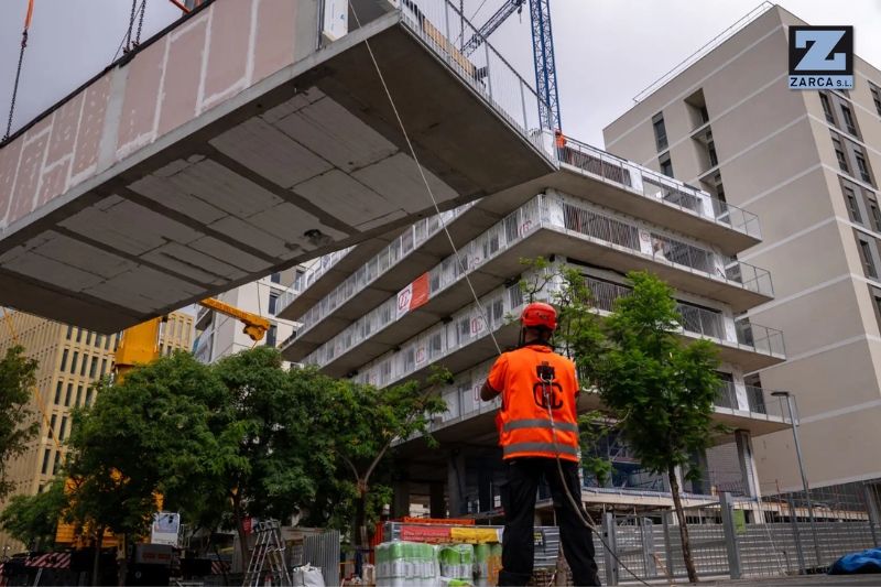 vivienda social con módulos prefabricados