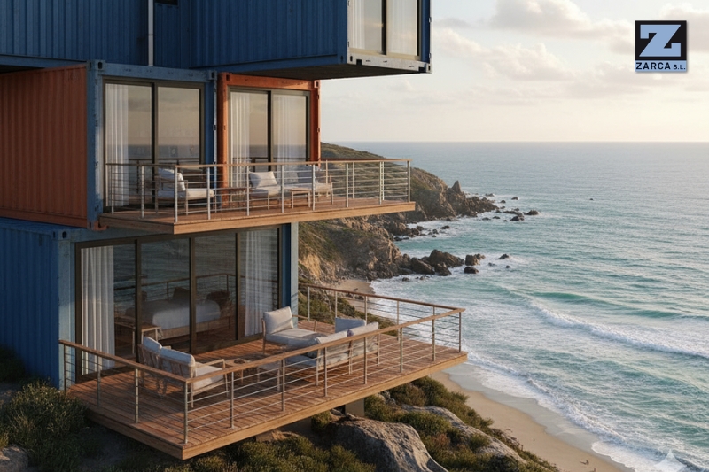contenedor marítimo transformado en vivienda de lujo